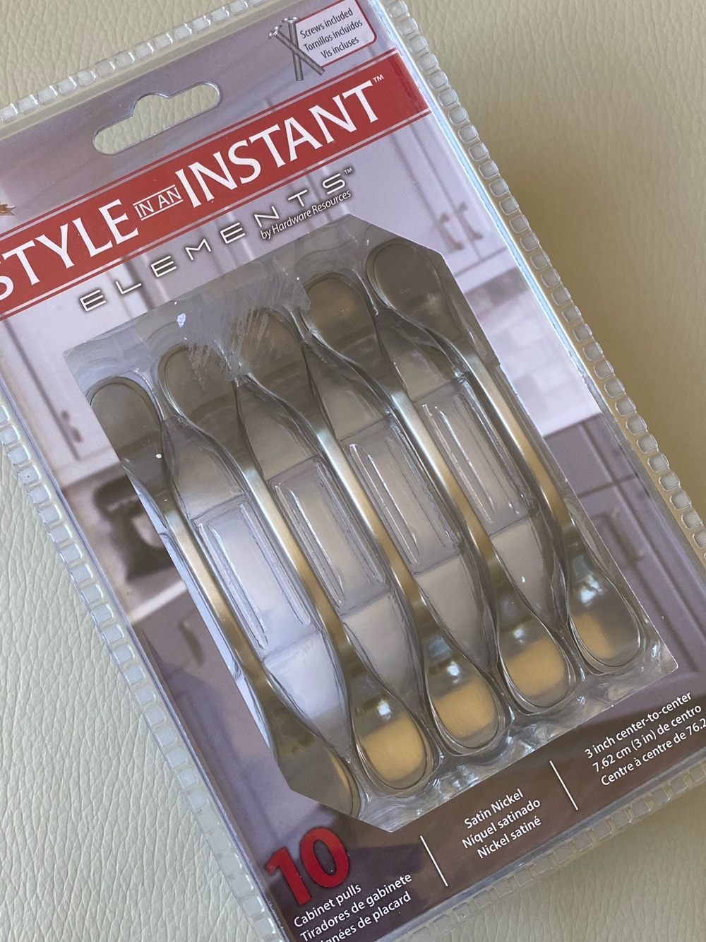 Satin nickel - 10 Cabinet handle pulls